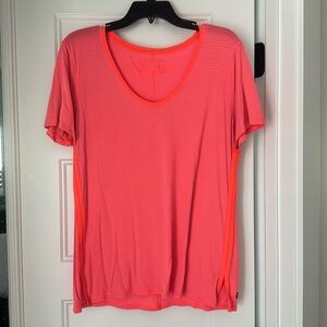 Lululemon Not So Basic Gym Tee Orange Light Flare Size 10